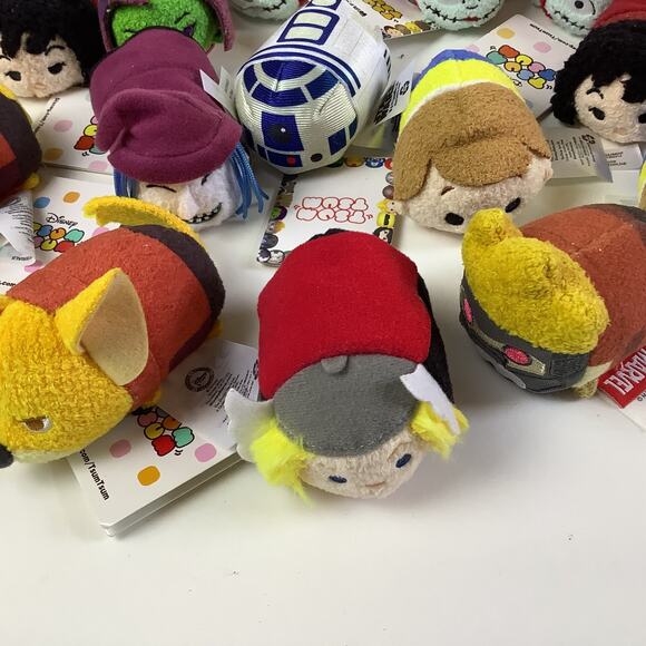 Disney Tsum Tsum Mini Plush Lot of 14 Disney Marvel Disney Store Tsum Tsums NWTs - Picture 8 of 14